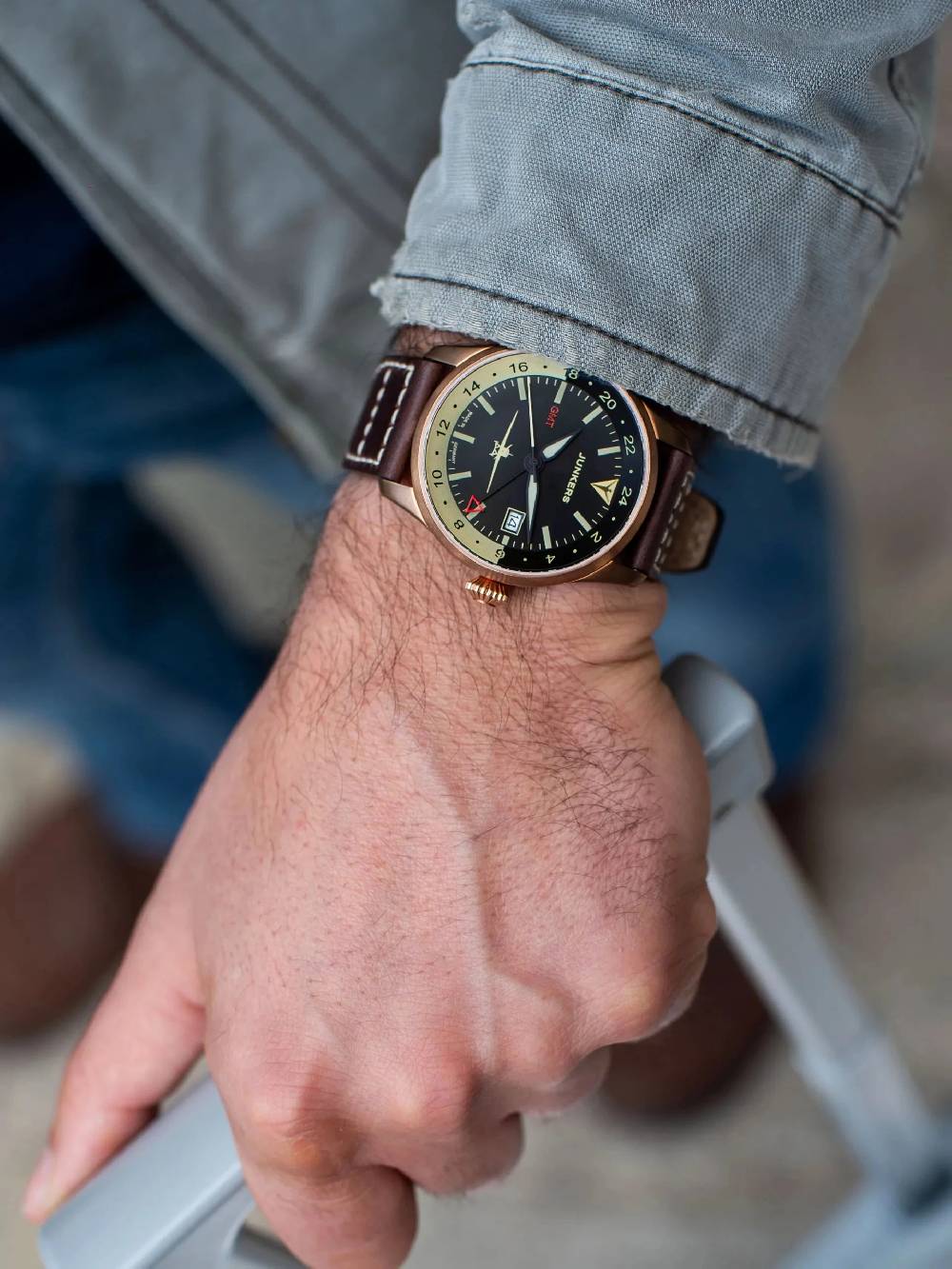 Junkers Flieger GMT Automatik Riesige Ersparnisse