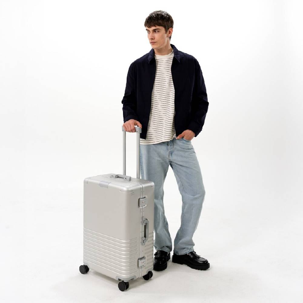 Kpten & Son Heathrow Aluminium Check In Silver Online Outlet