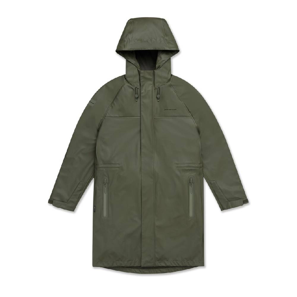 Kpten & Son Everyday Rain Jacket Long Forest Green Tägliche Deals