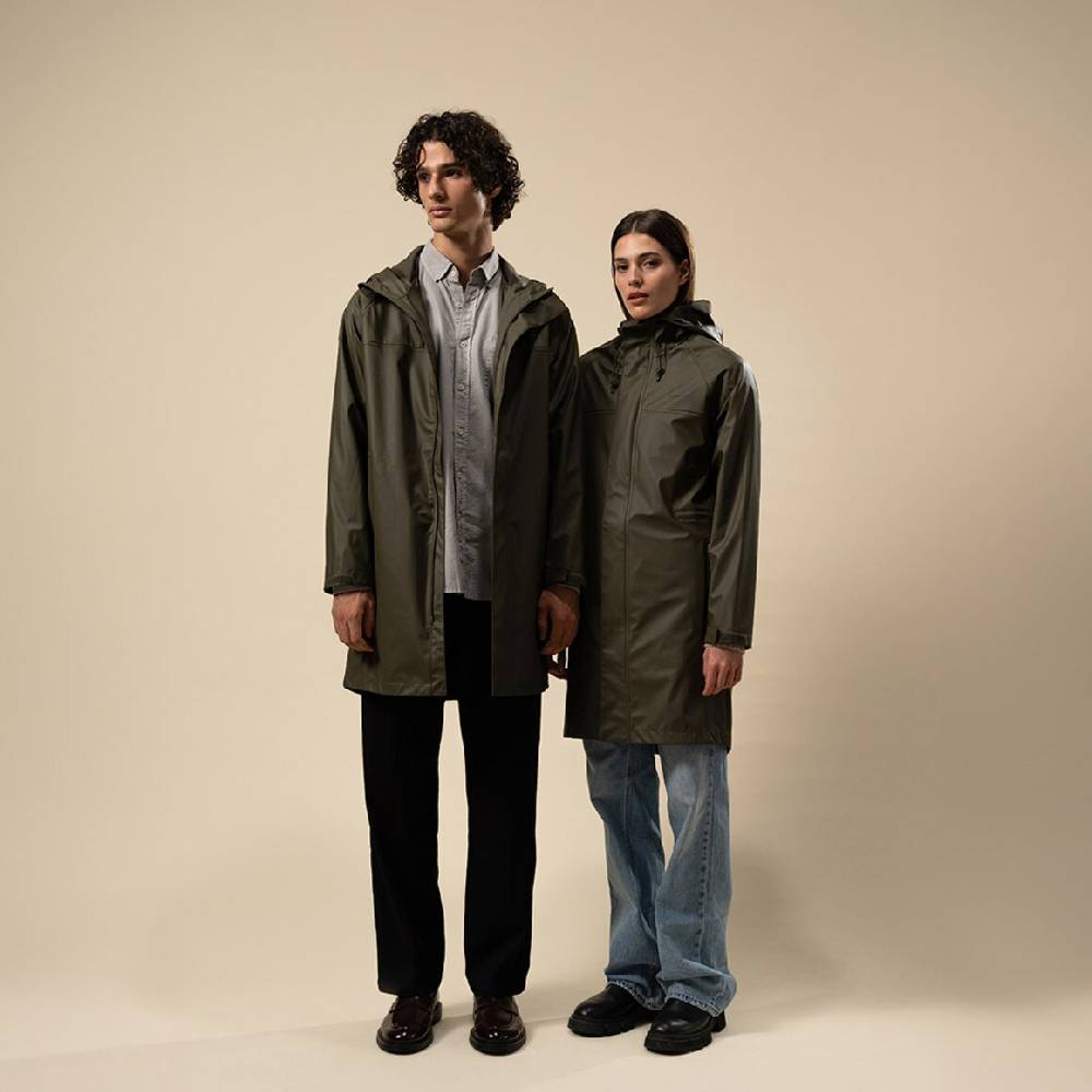 Kpten & Son Everyday Rain Jacket Long Forest Green Tägliche Deals
