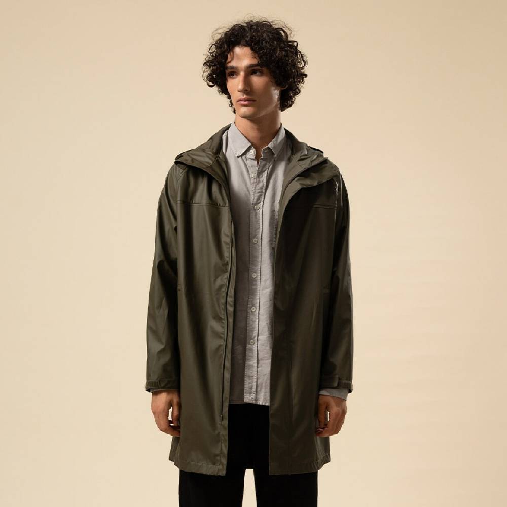 Kpten & Son Everyday Rain Jacket Long Forest Green Tägliche Deals