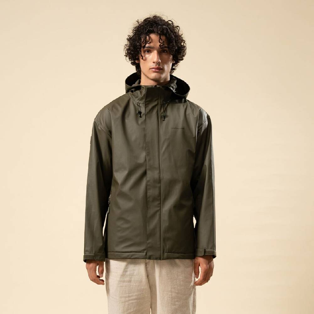 Kpten & Son Everyday Rain Jacket Short Forest Green VIP-Rabatte