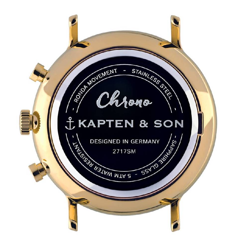 Kpten & Son Chrono Gold Mesh Bis zu 50% Rabatt