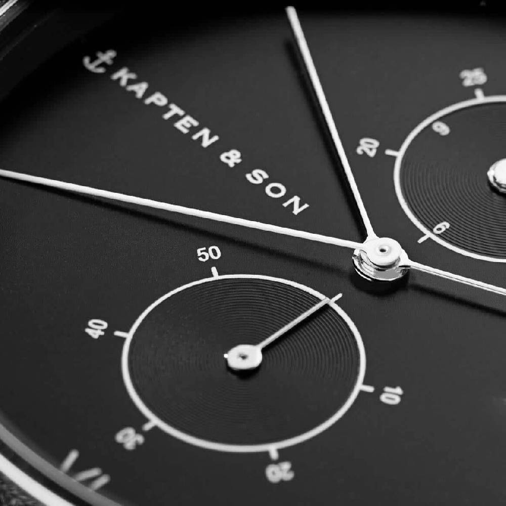 Kpten & Son Chrono Silver Black Steel Nur für heute