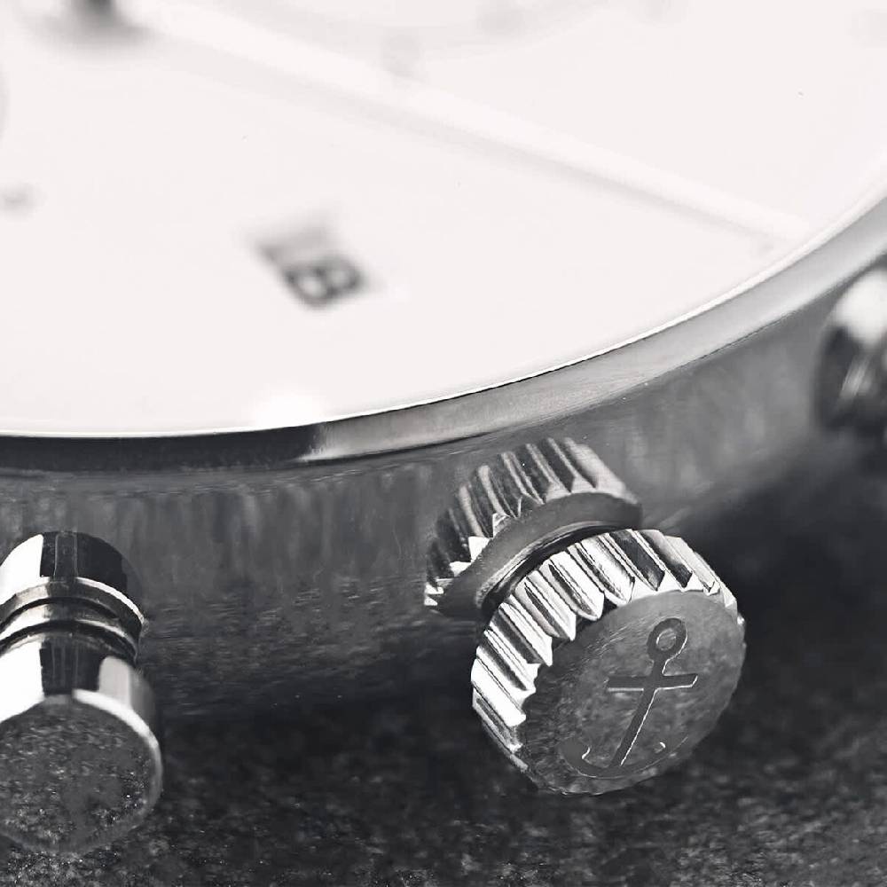Kpten & Son Chrono Silver Mesh Sonderangebot der Fabrik