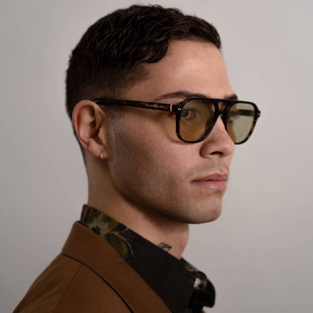 Kpten & Son Zurich Oversize Dark Tortoise Green Fabrik Onlineshop