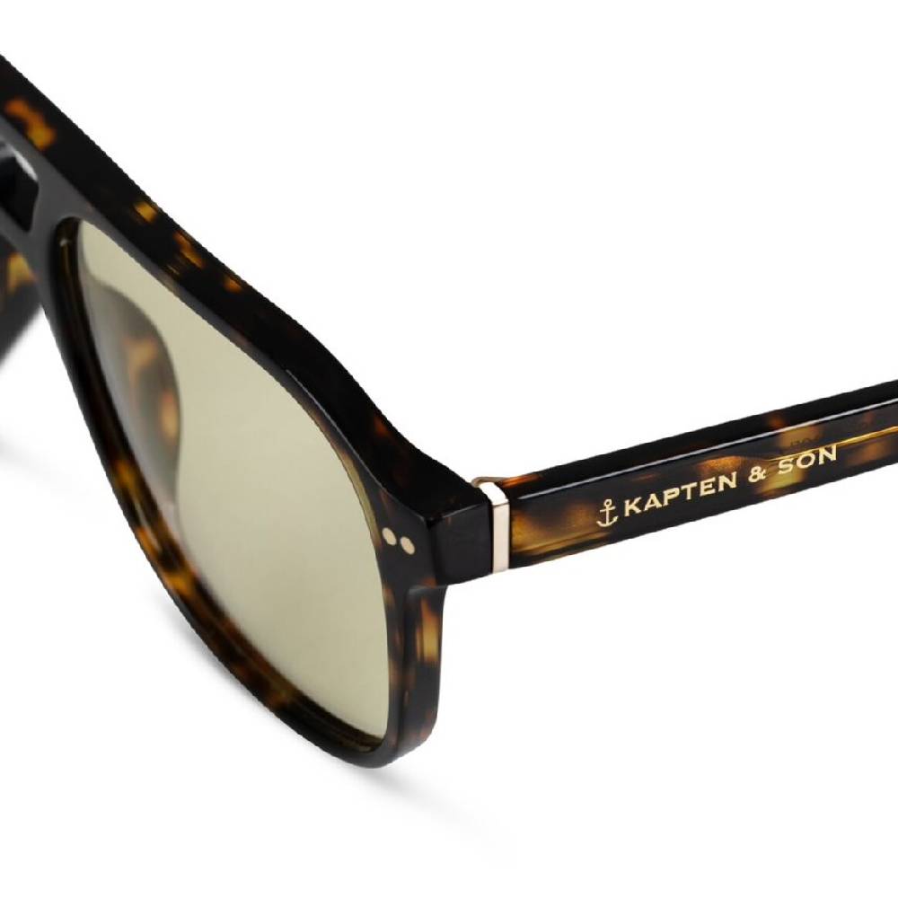 Kpten & Son Zurich Oversize Dark Tortoise Green Fabrik Onlineshop