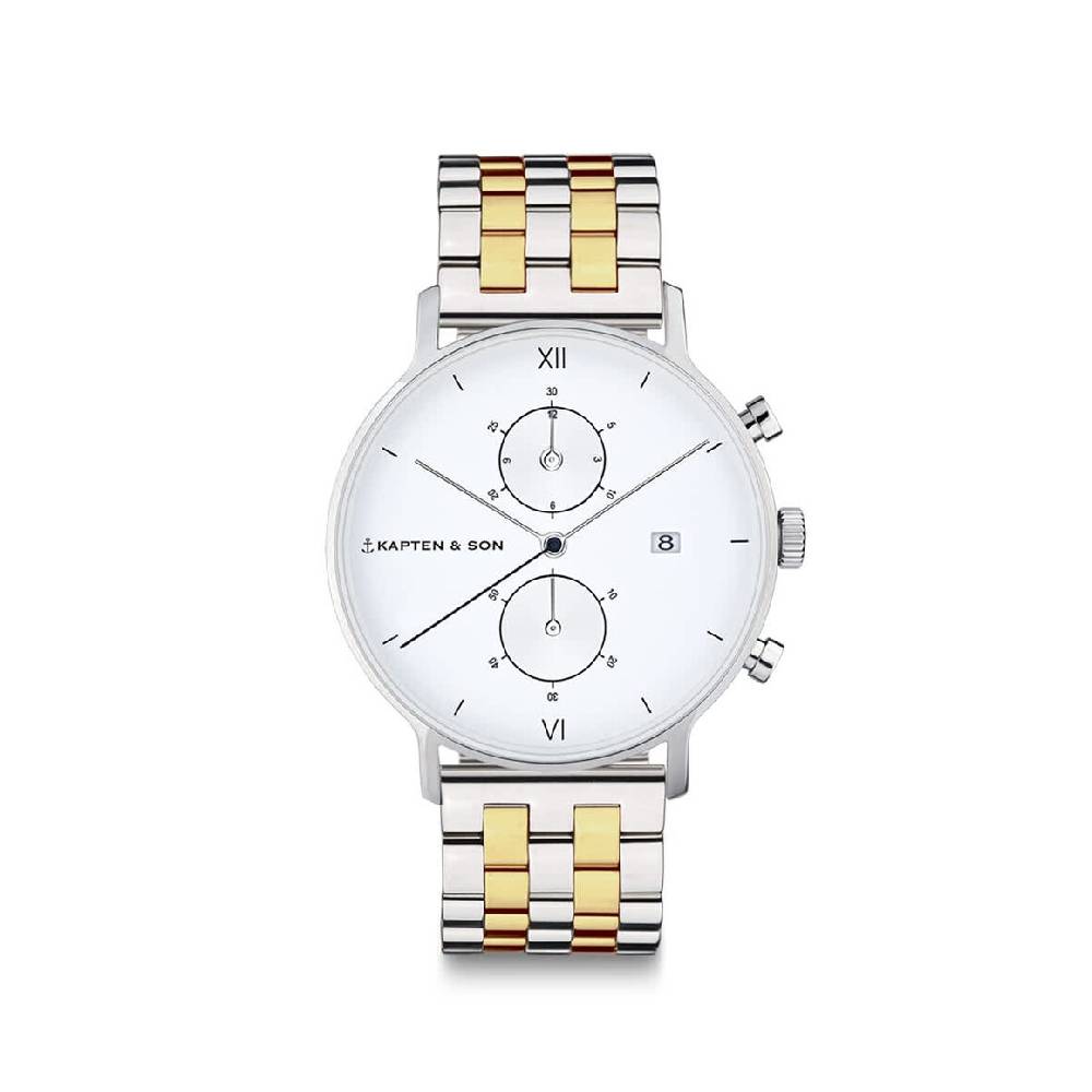 Kpten & Son Chrono Small Silver Bicolor Steel Bestseller