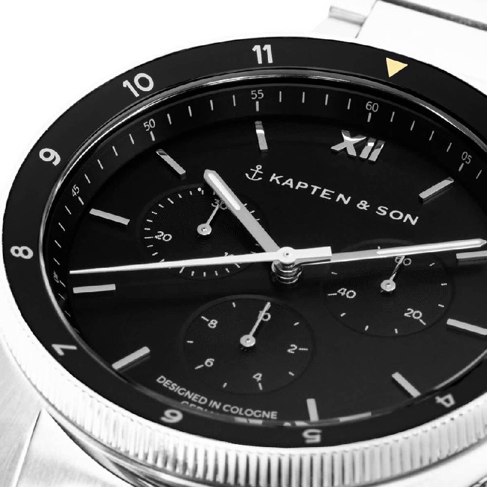 Kpten & Son Rise Silver Black Steel Sonderangebote