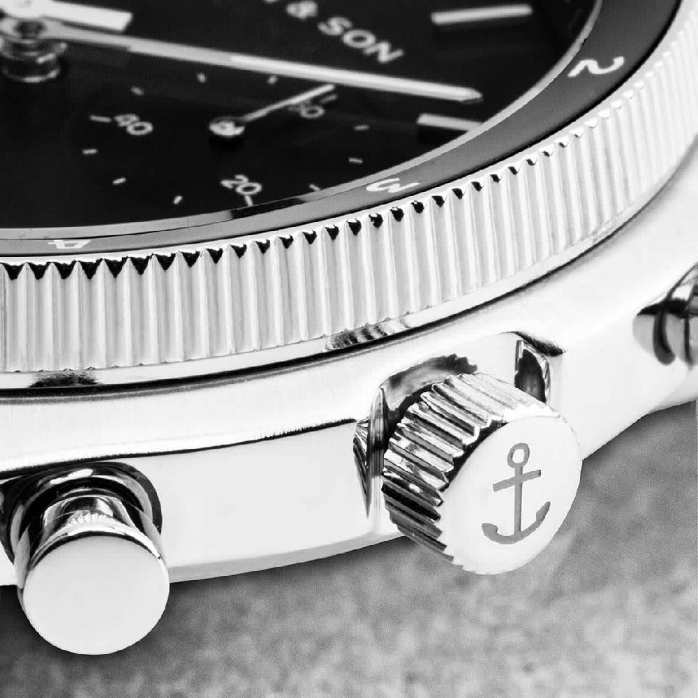 Kpten & Son Rise Silver Black Steel Sonderangebote