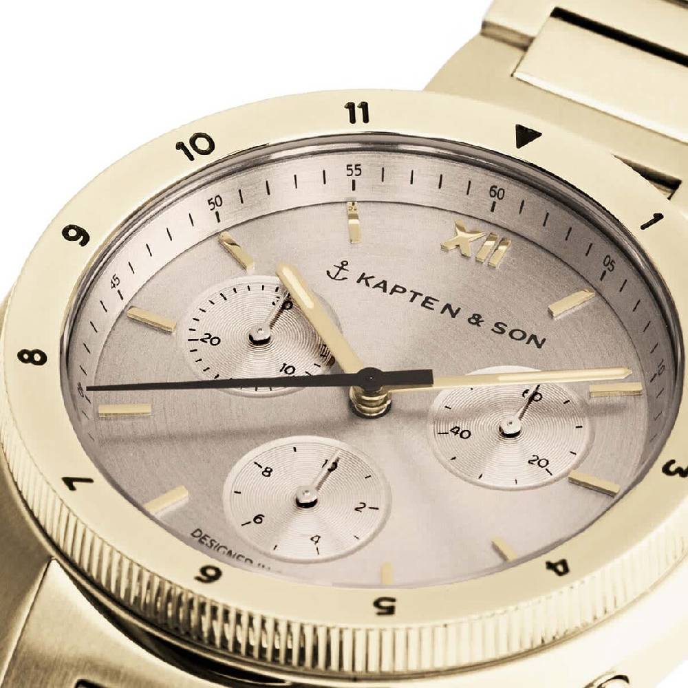 Kpten & Son Rise Small Light Gold Cream Steel Super Sparpreis