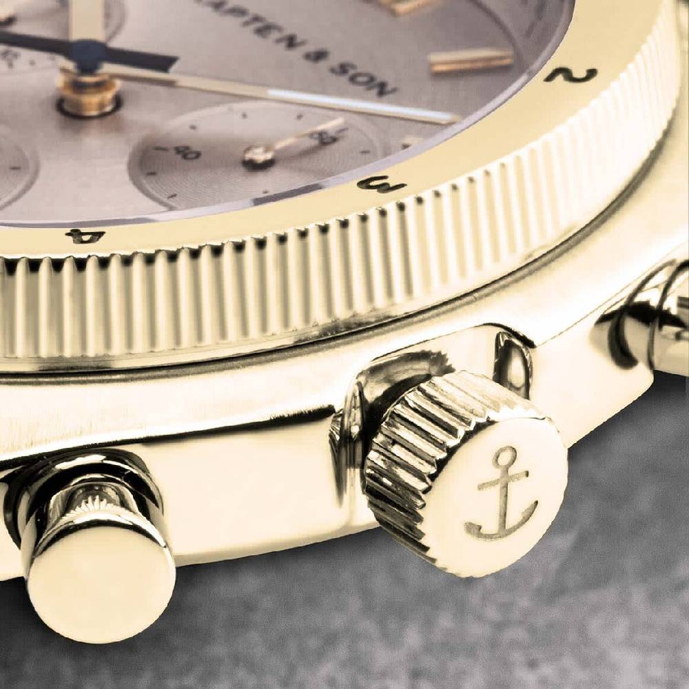 Kpten & Son Rise Small Light Gold Cream Steel Super Sparpreis