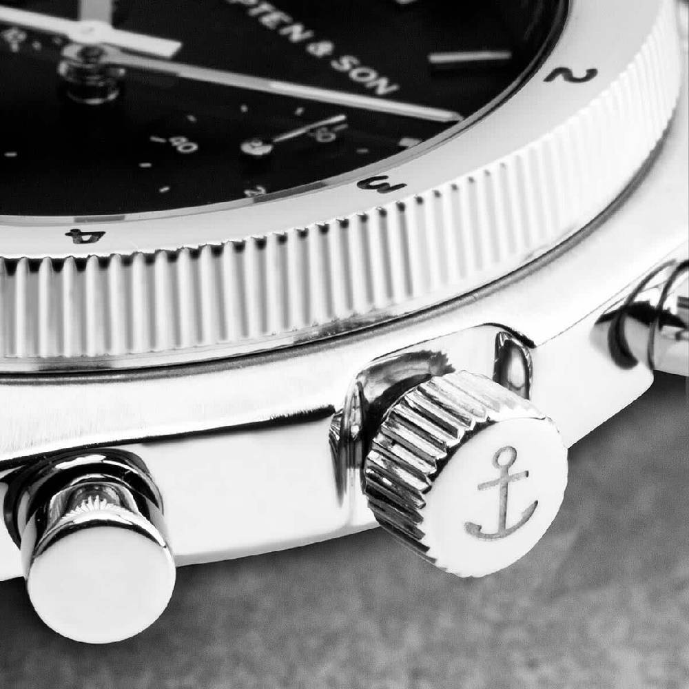 Kpten & Son Rise Small Silver Black Steel Wochenangebot
