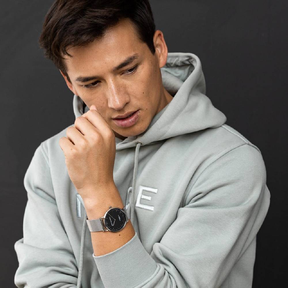 Kpten & Son Campus Silver Black Mesh Flash Sale