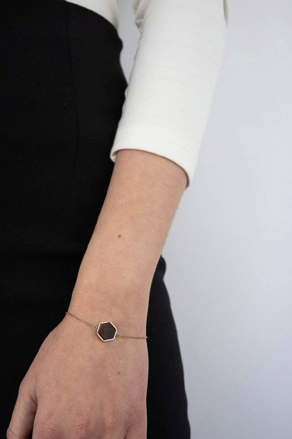 Kerbholz HEXA BRACELET Walnuss Auslauf
