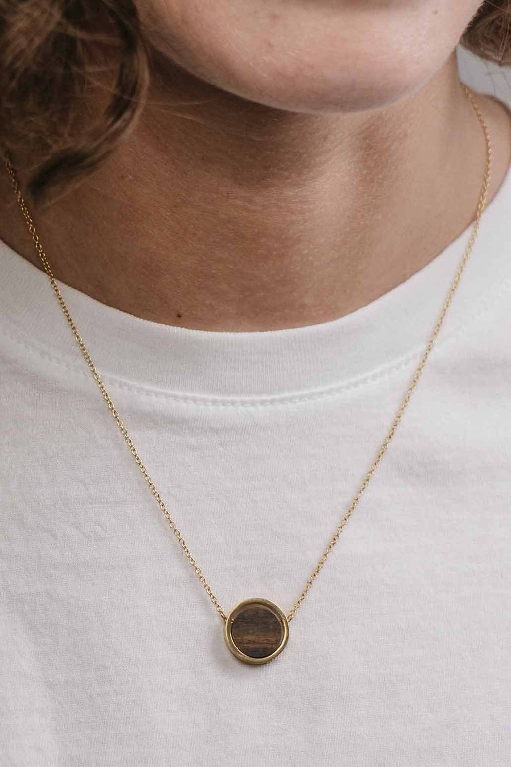 Kerbholz CIRCLE NECKLACE Walnuss Verkauf