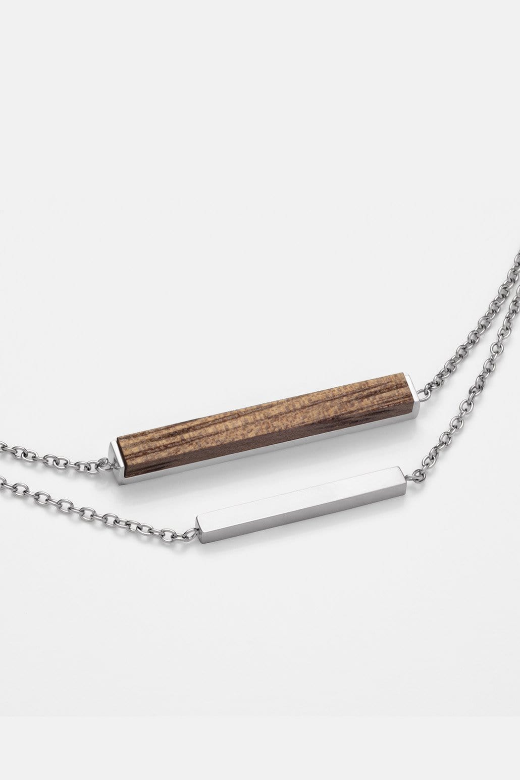 Kerbholz RECTANGLE NECKLACE Walnuss Schlussverkauf