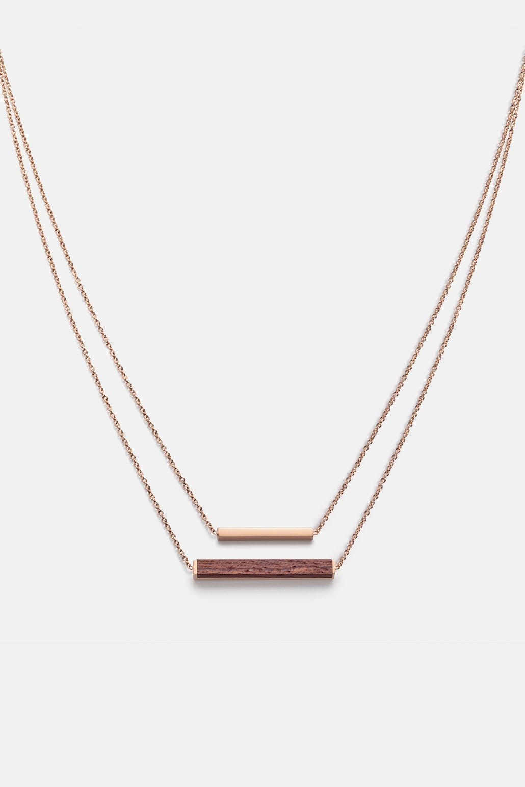 Kerbholz RECTANGLE NECKLACE Walnuss Schlussverkauf