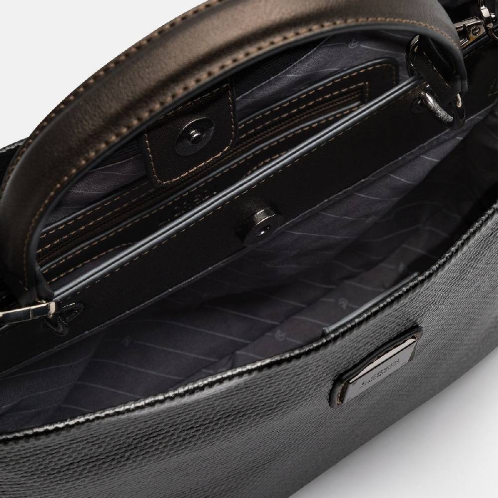 L. Credi Nadine Henkeltasche schwarz Black Friday Preise