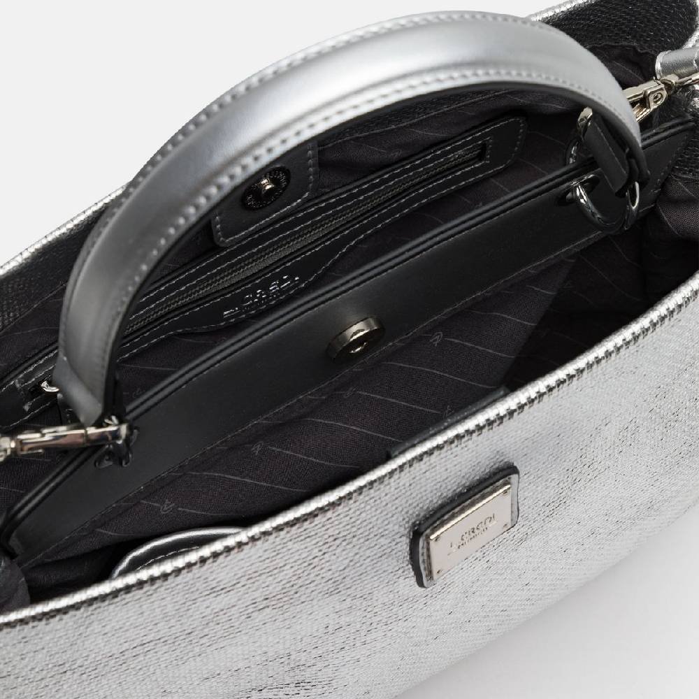 L. Credi Nadine Henkeltasche silber Outlet