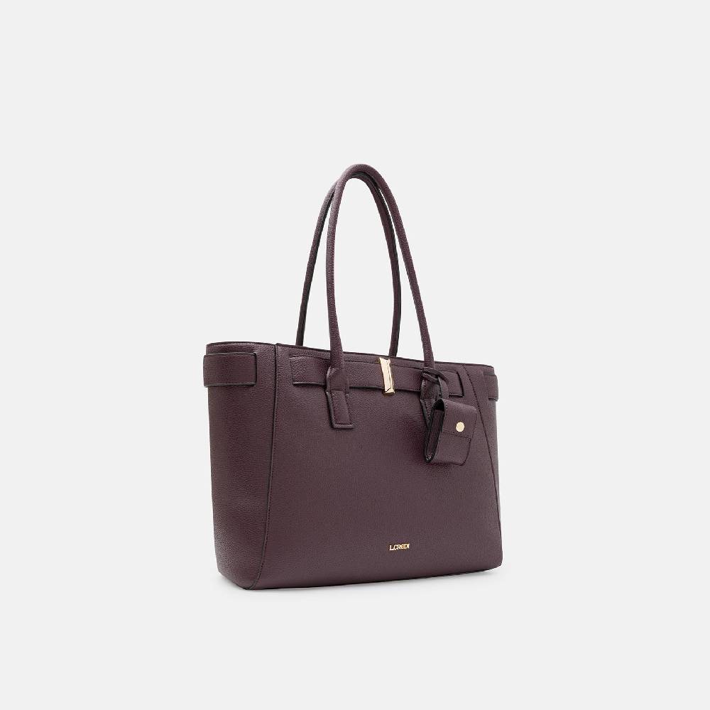 L. Credi Nadira Shopper dark plum Große Rabatte