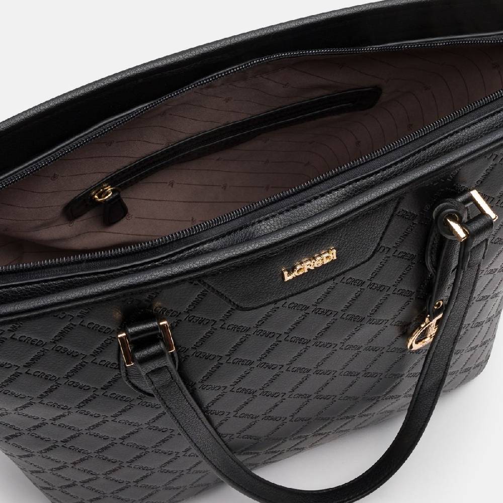 L. Credi Filiberta Shopper schwarz Sonderangebot