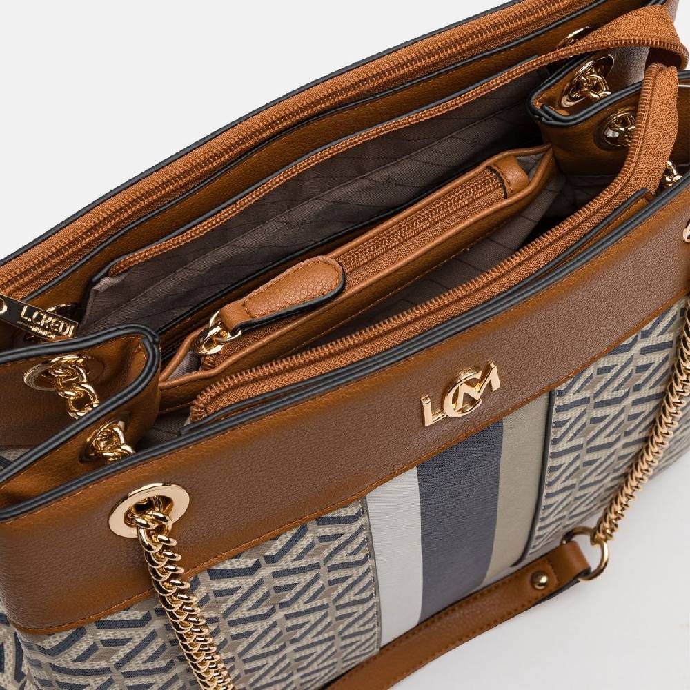 L. Credi Melina Hobo beige multi Begrenzte Freigabe