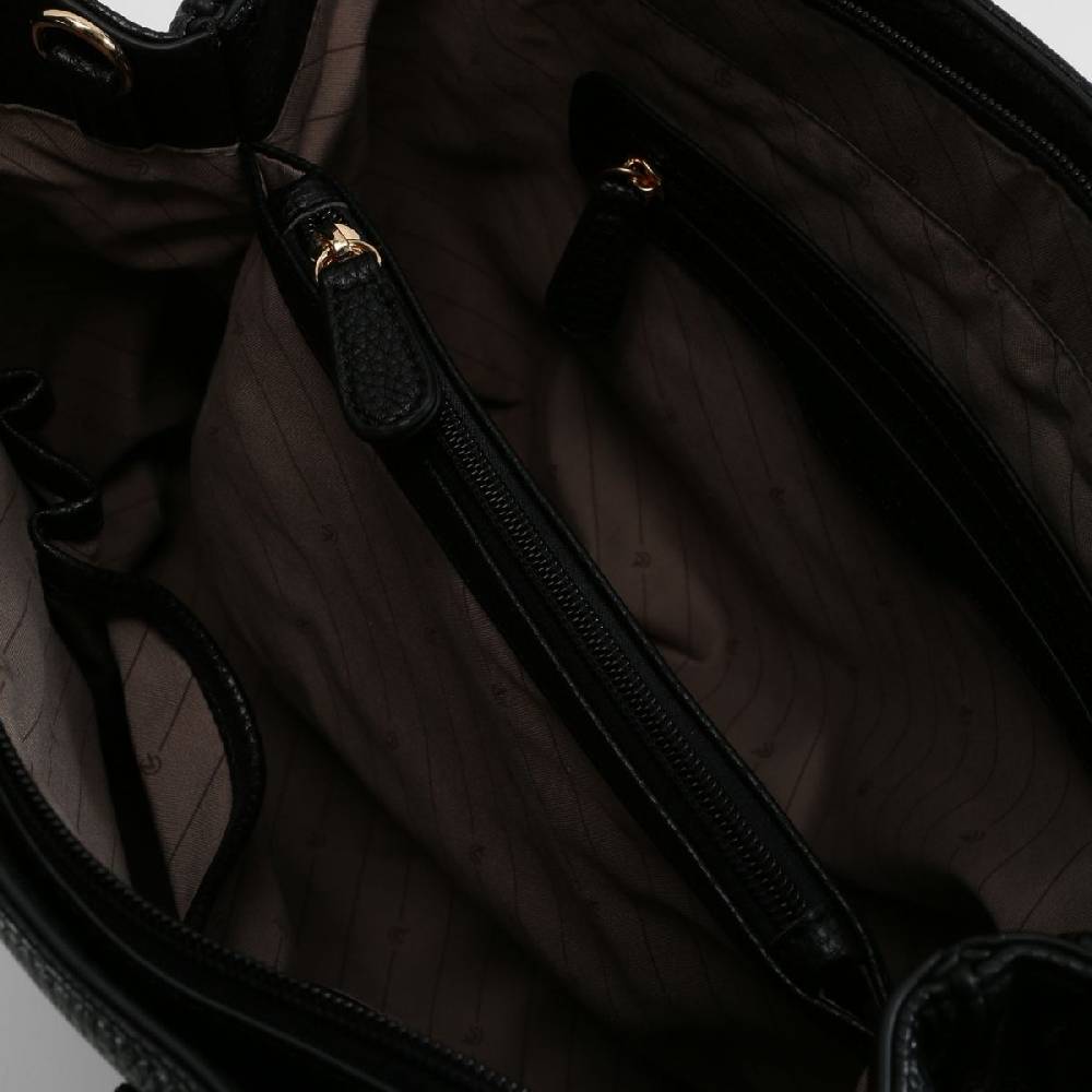L. Credi Maxima Henkeltasche schwarz zollfrei