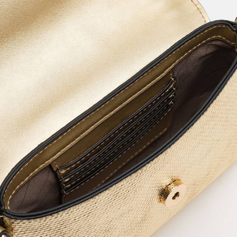 L. Credi Nadine Clutch gold Online Shopping