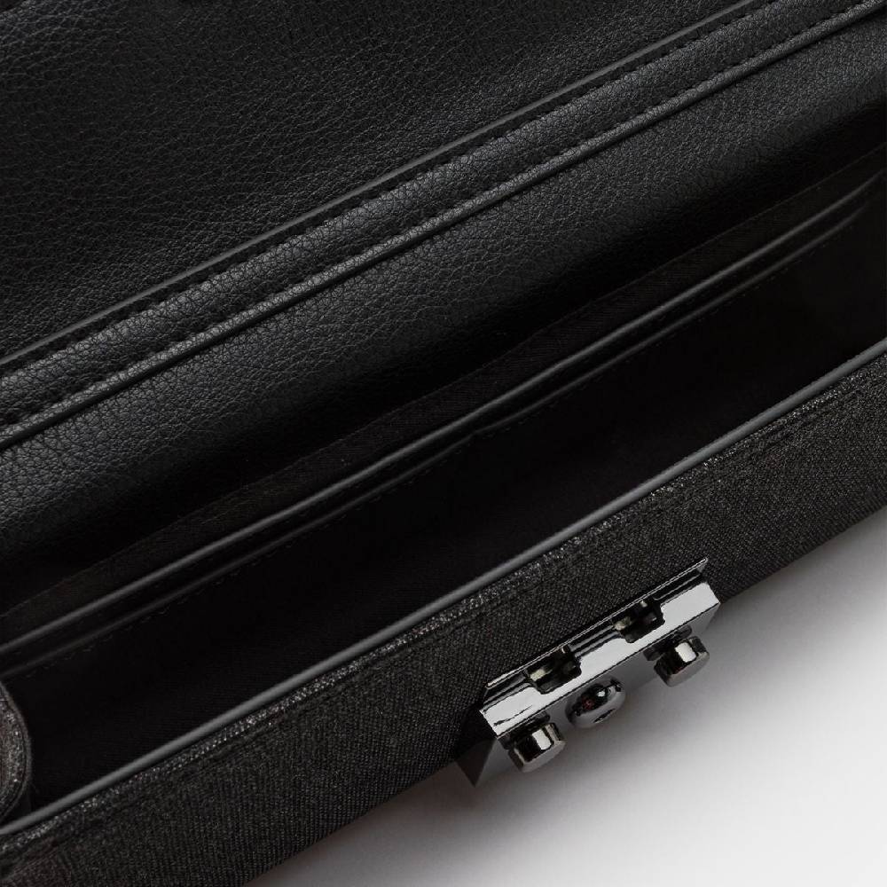 L. Credi Nadi Clutch schwarz Preisnachlass