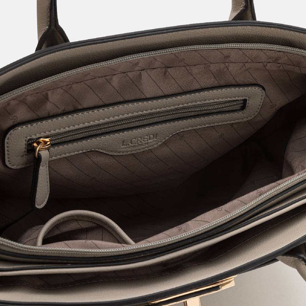 L. Credi Konstanze Henkeltasche stone Zeitlich begrenztes Angebot