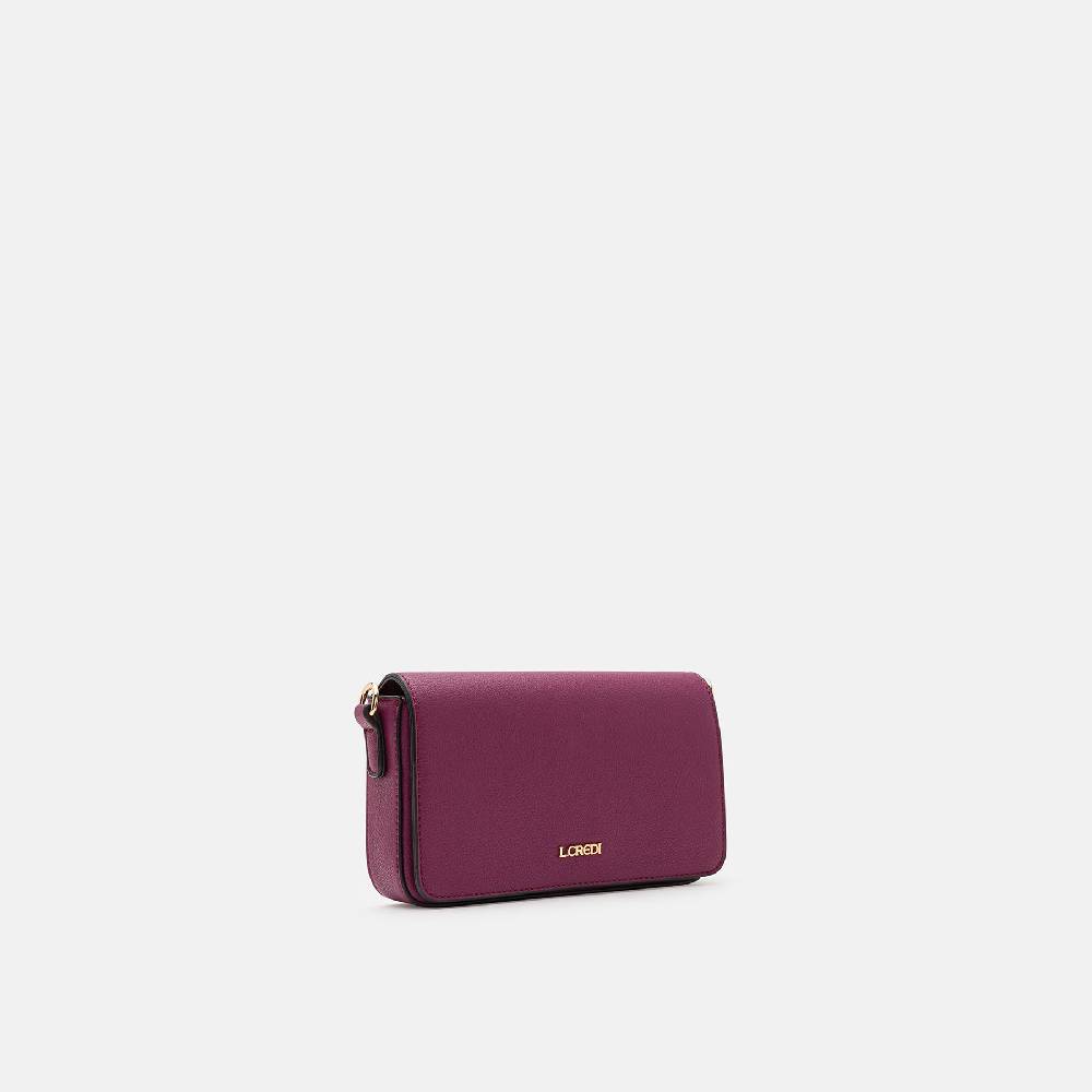 L. Credi Jane Clutch plum Räumungsverkauf