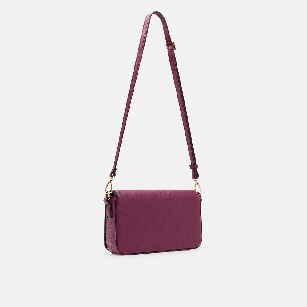 L. Credi Jane Clutch plum Räumungsverkauf