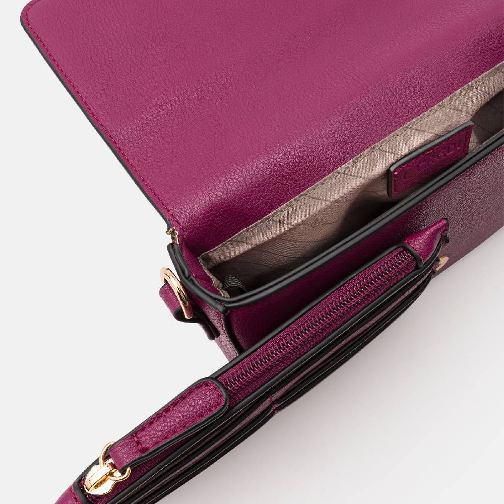L. Credi Jane Clutch plum Räumungsverkauf