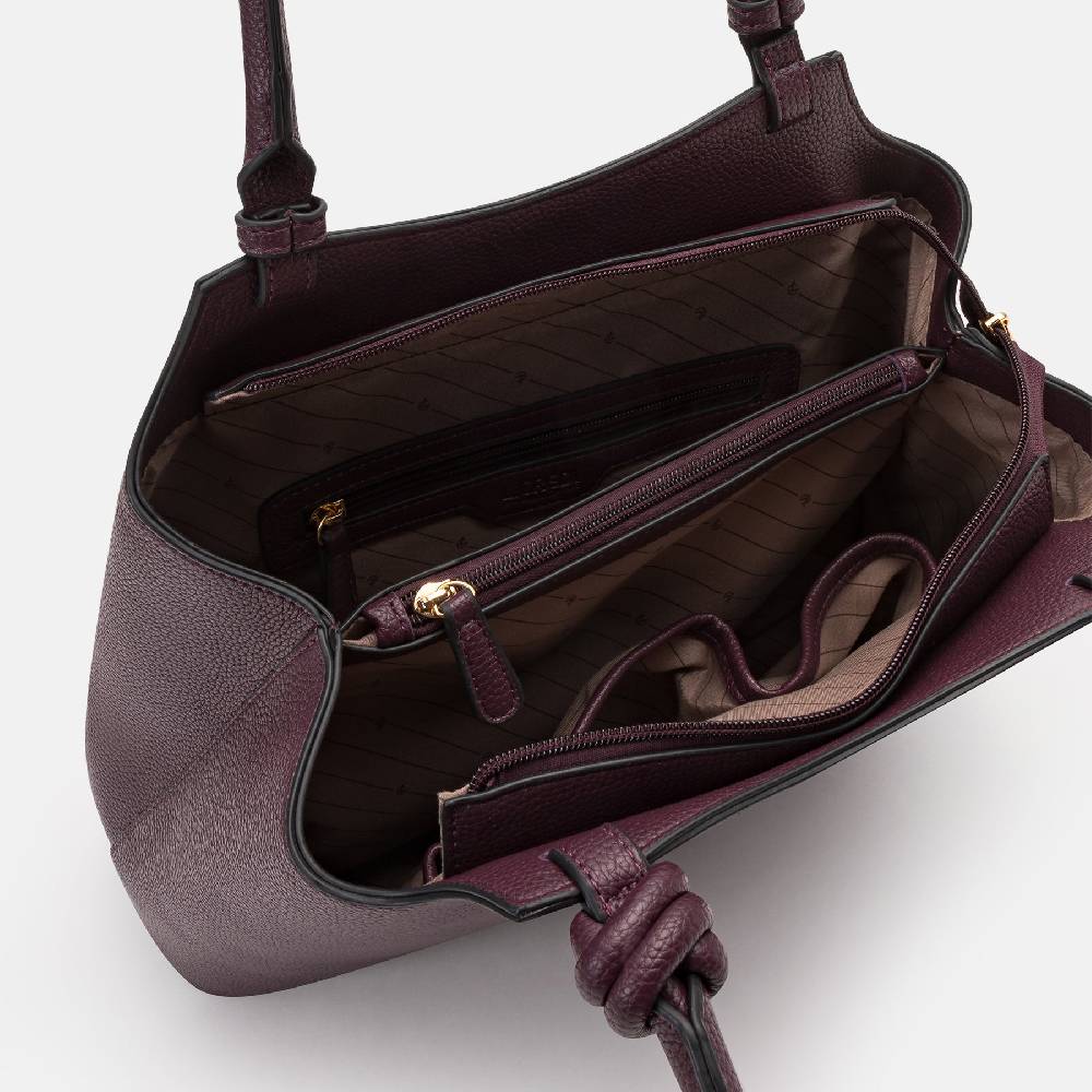 L. Credi Nalina Hobo dark plum Sonderangebot der Fabrik