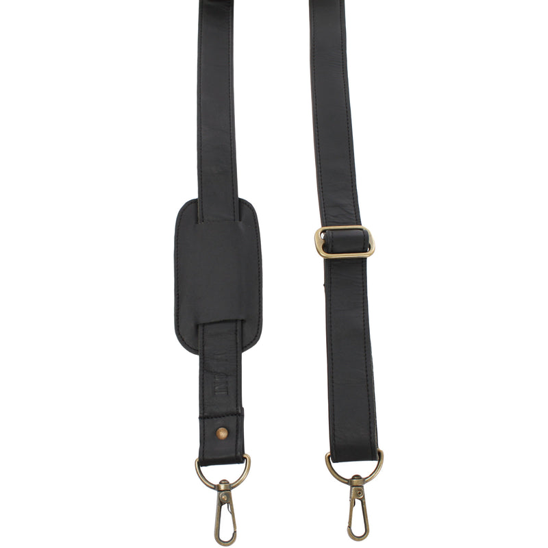 Leconi Trageriemen Leder schwarz breit 150cm LEC-R3 Cyber Monday