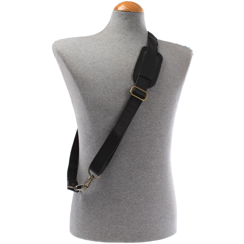 Leconi Trageriemen Leder schwarz breit 150cm LEC-R3 Cyber Monday
