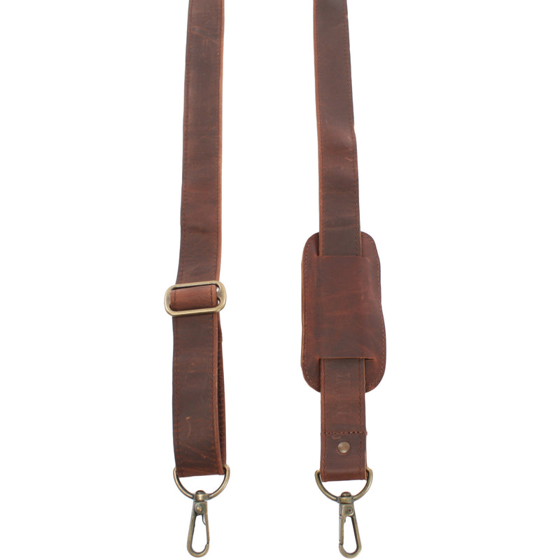 Leconi Trageriemen Leder braun breit 150cm LEC-R3 Valentinstagsangebot