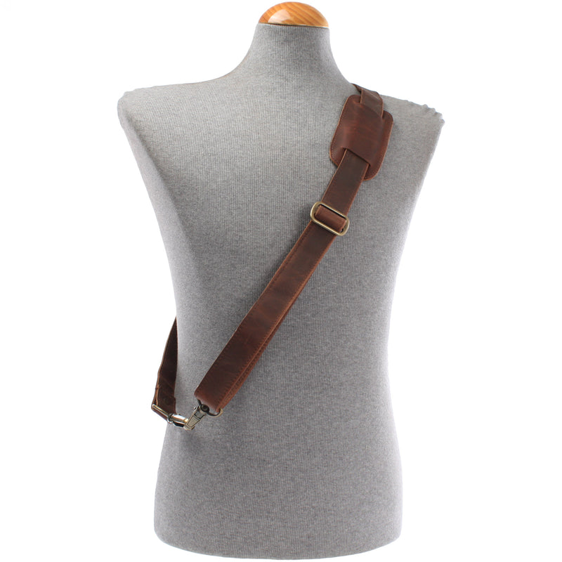 Leconi Trageriemen Leder braun breit 150cm LEC-R3 Valentinstagsangebot