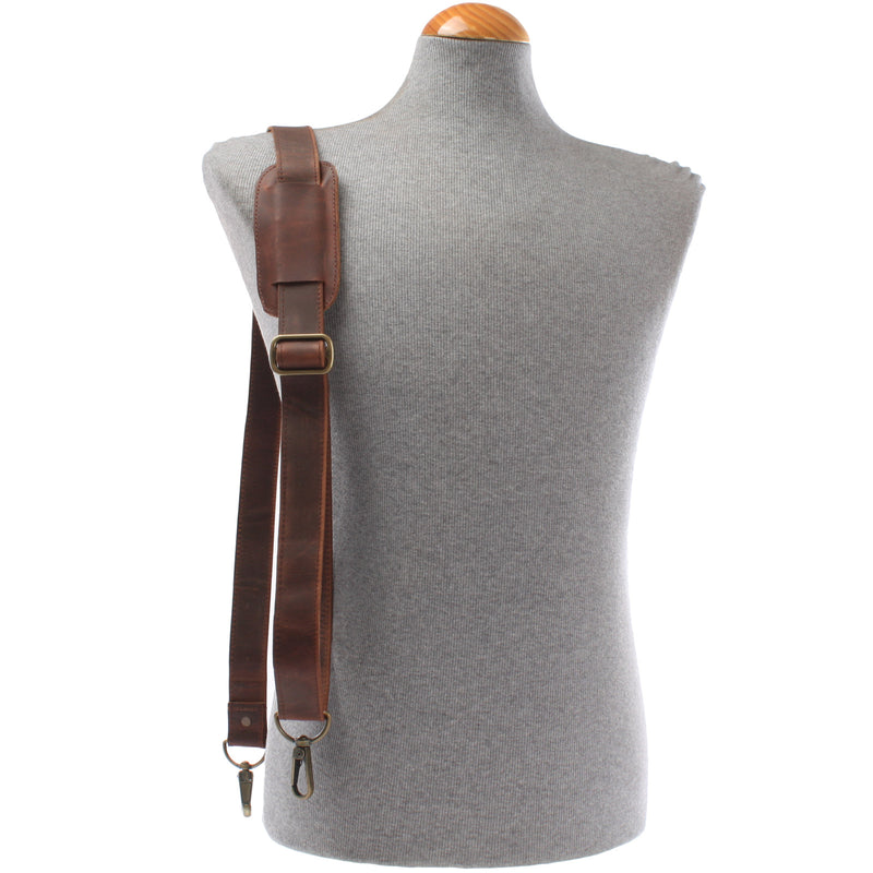 Leconi Trageriemen Leder braun breit 150cm LEC-R3 Valentinstagsangebot