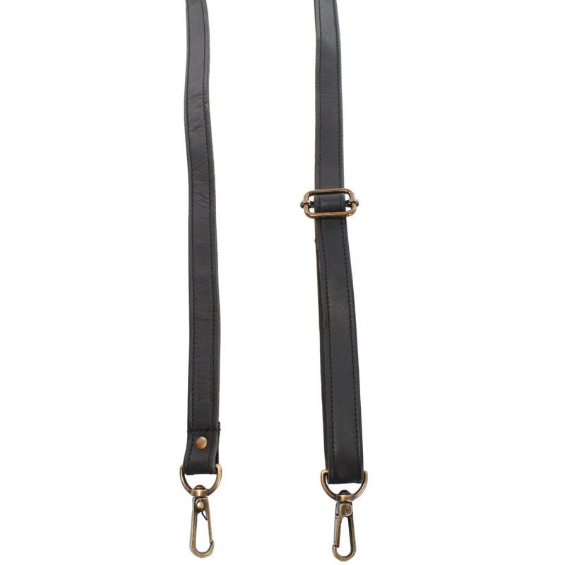 Leconi Trageriemen Leder schwarz schmal 150cm LEC-R4 Heißer Verkauf