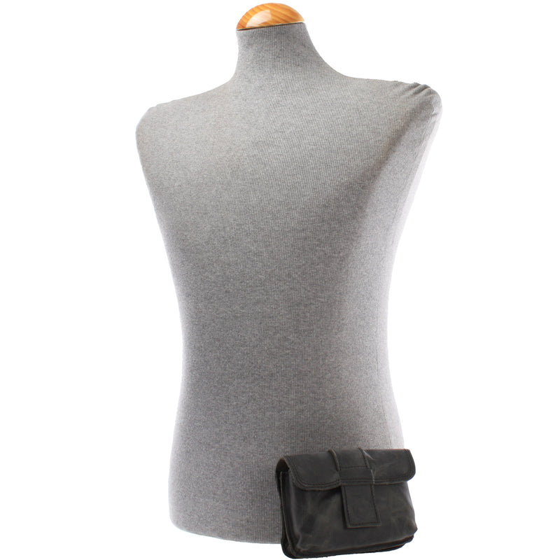 Leconi Gürteltasche Bauchtasche Hüfttasche Damen Herren Rindsleder grau LE9005 Sonderangebote