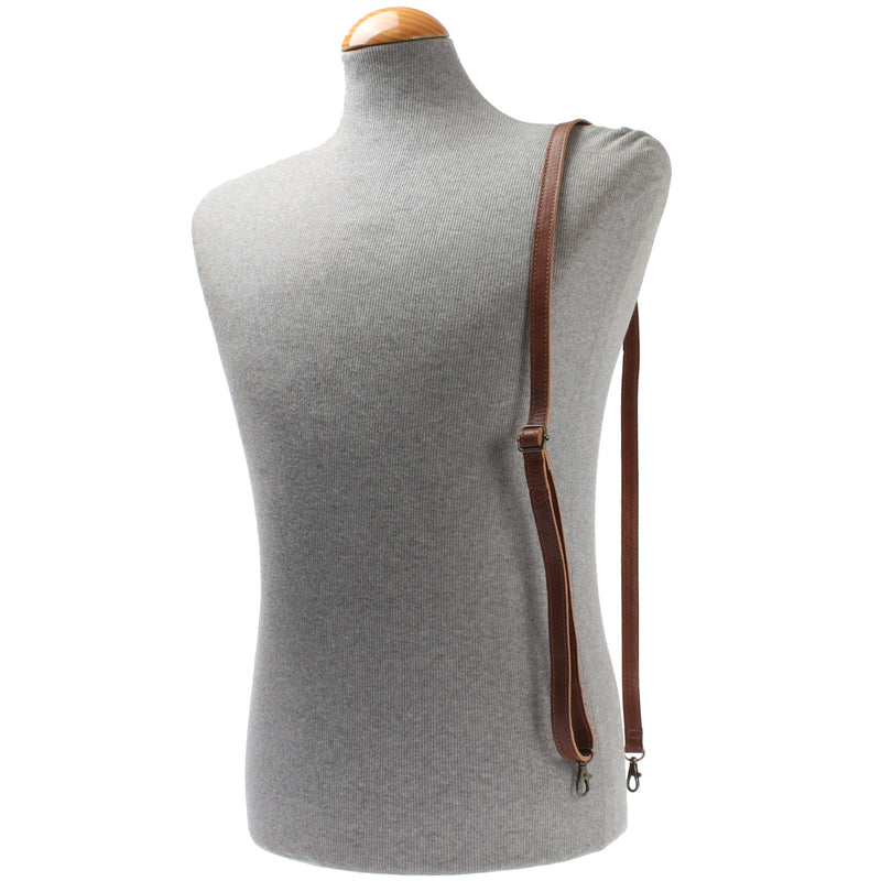 Leconi schmaler Trageriemen Schultergurt Leder 1,6cm x 150cm braun LEC-R8 Super Sparpreis