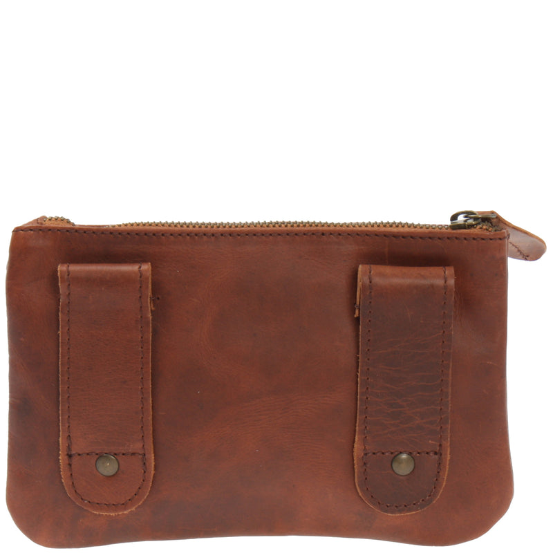 Leconi Gürteltasche Bauchtasche Hüfttasche Damen Herren Rindsleder braun LE9019 Letzte 3 Tage