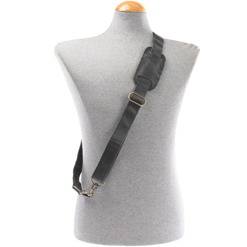 Leconi Trageriemen Leder grau breit 150cm LEC-R3 Sonderangebot der Fabrik
