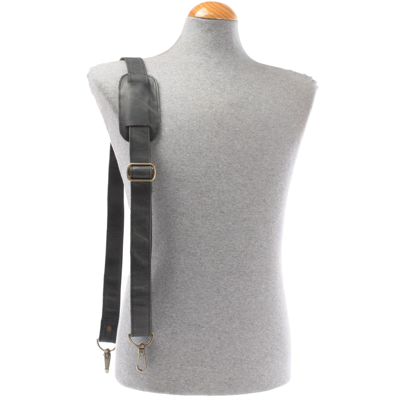 Leconi Trageriemen Leder grau breit 150cm LEC-R3 Sonderangebot der Fabrik