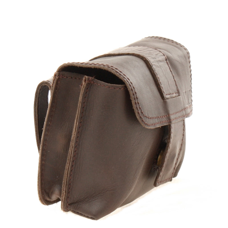 Leconi Gürteltasche Bauchtasche Hüfttasche Damen Herren Rindsleder dunkelbraun LE9005 Super Rabatt