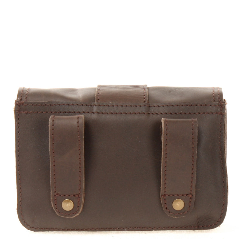 Leconi Gürteltasche Bauchtasche Hüfttasche Damen Herren Rindsleder dunkelbraun LE9005 Super Rabatt