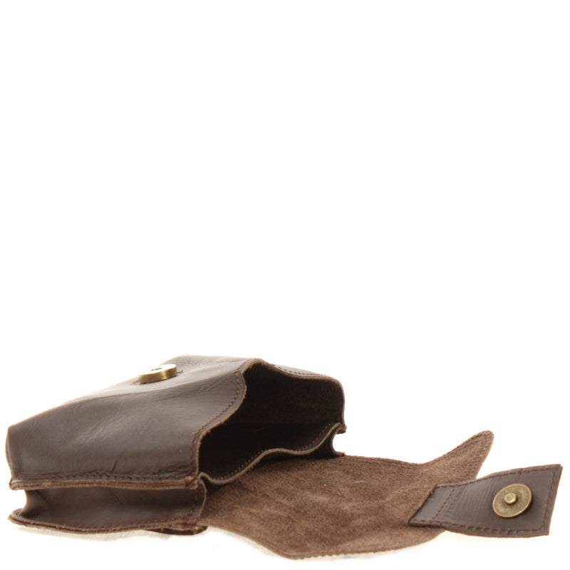 Leconi Gürteltasche Bauchtasche Hüfttasche Damen Herren Rindsleder dunkelbraun LE9005 Super Rabatt