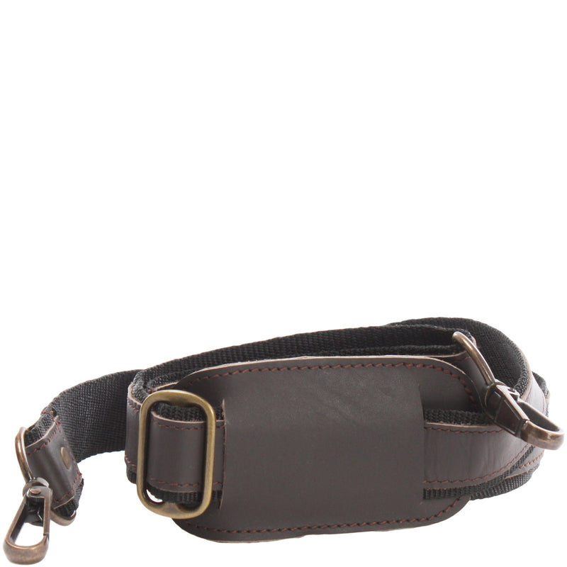 Leconi Trageriemen Leder dunkelbraun 115cm LEC-R1 Riesige Rabatte